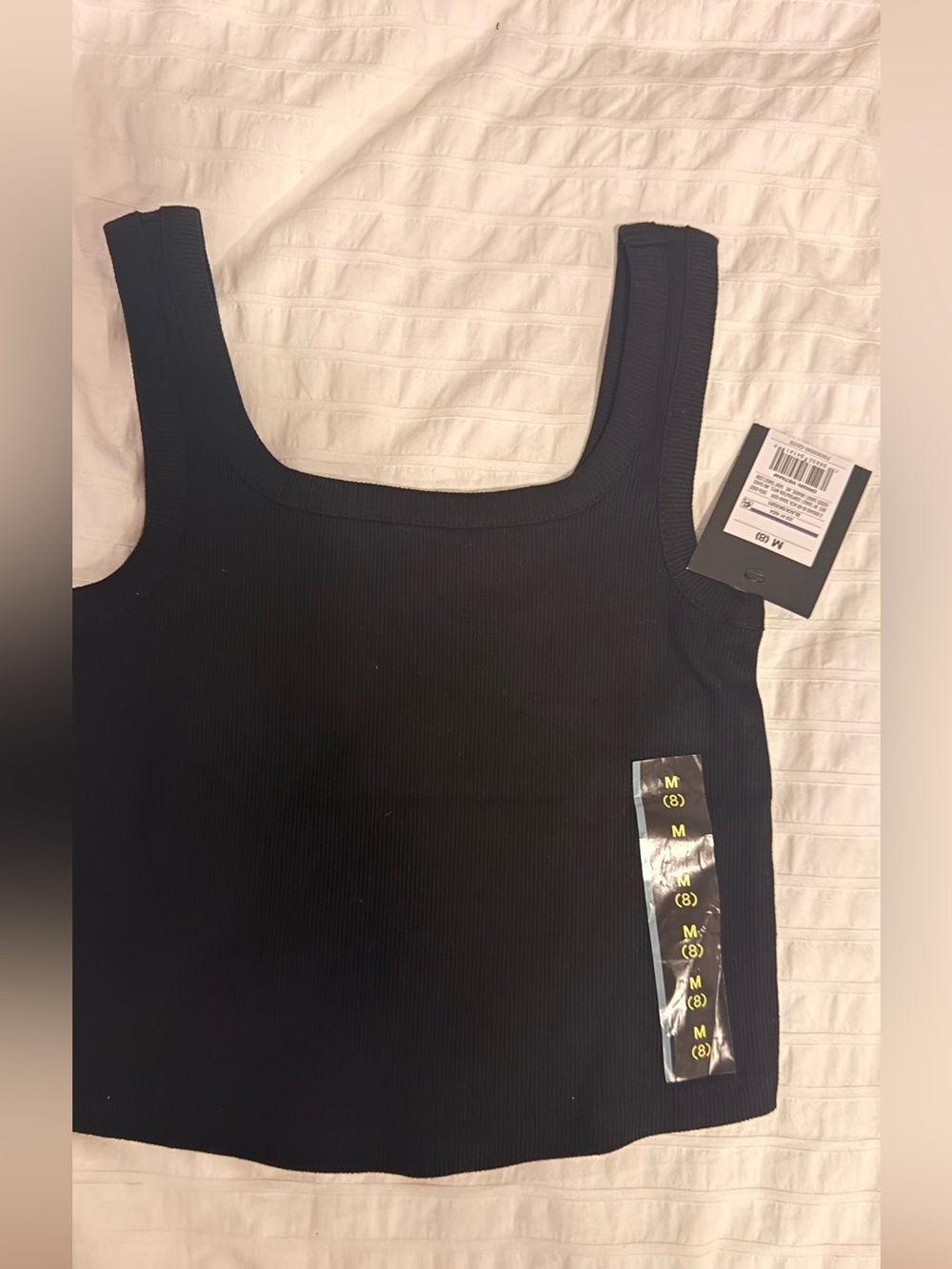 NWT Art Class Girls Black Ribbed Tank Top Square Neck Sizes S M L - Picture 2 of 8